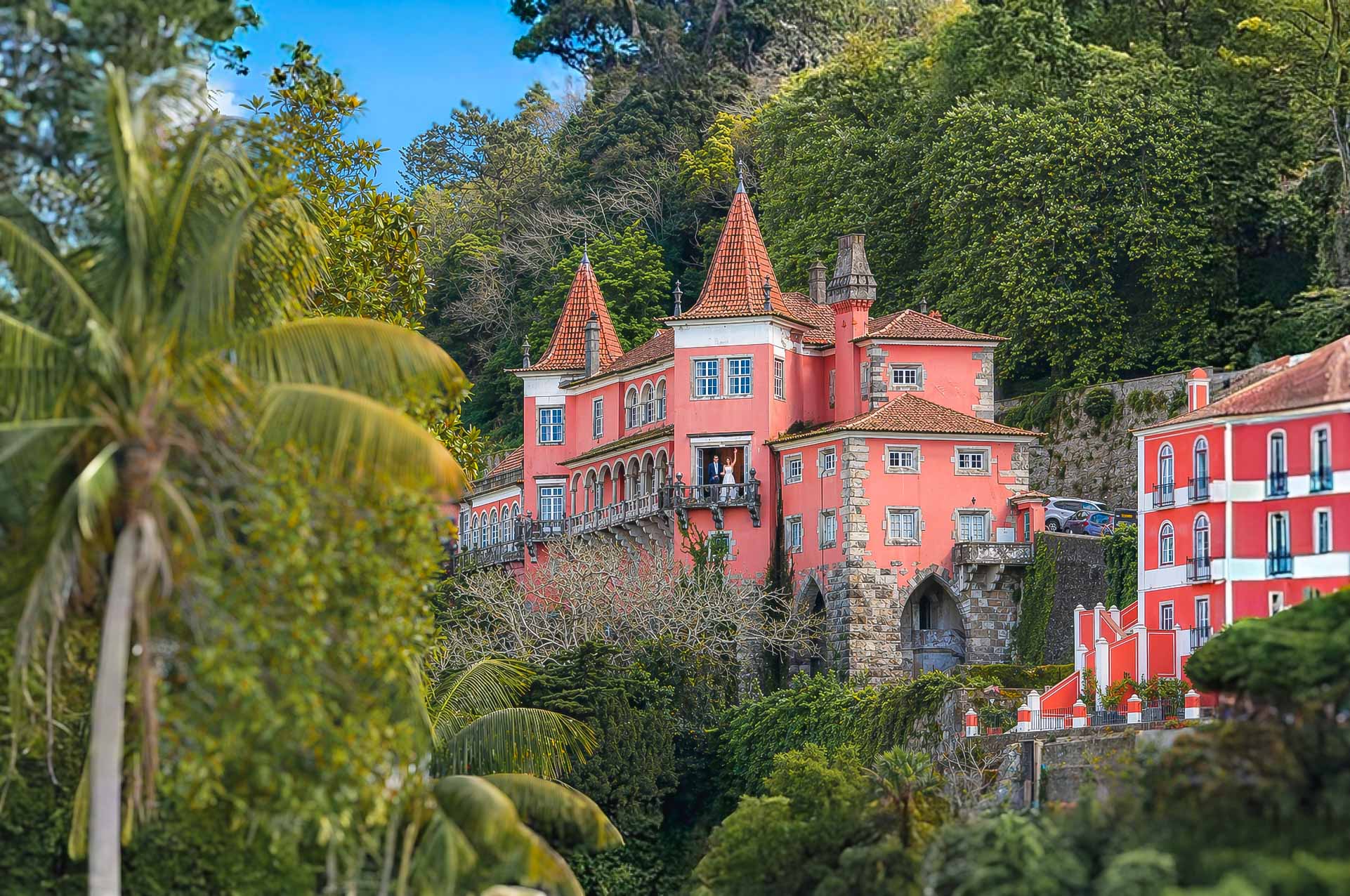 Fotografia aérea de Casamento, tirada por Drone na Casa dos Penedos em Sintra