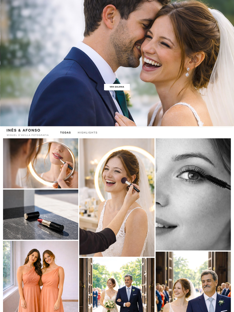 Noivos sorridentes em momento de cumplicidade e carinho — Fotografia de casamento espontânea por Miguel d’Avilla.